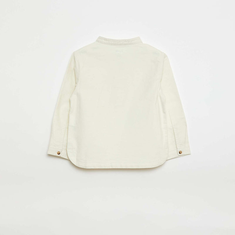 Chemise oxford avec col mao