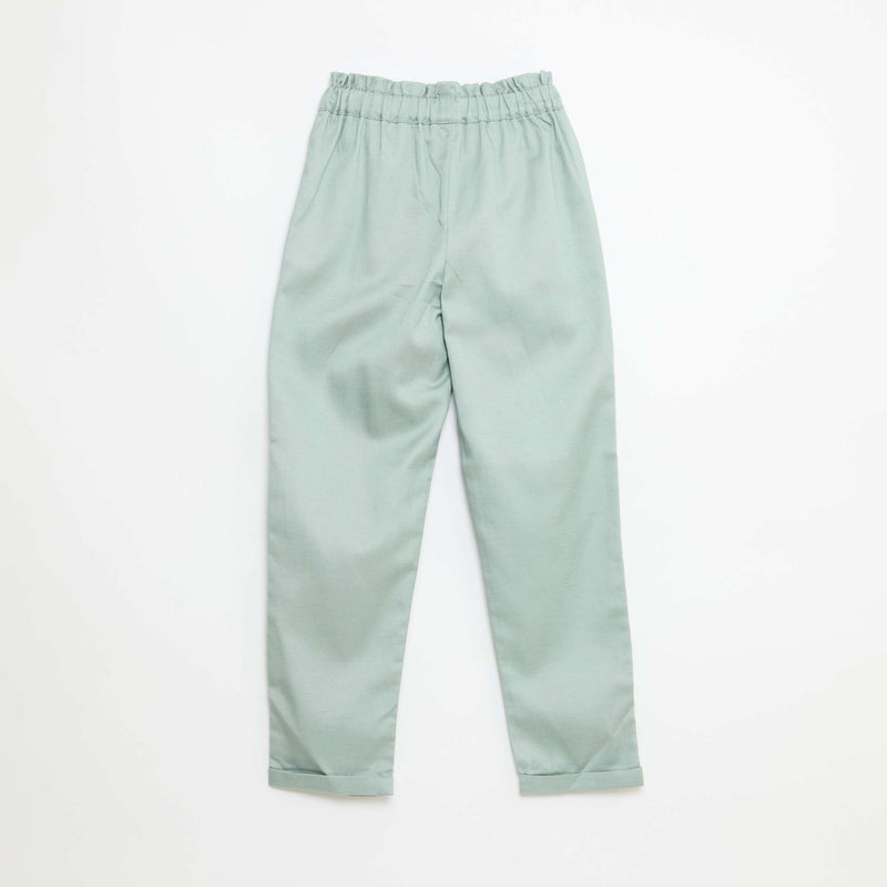 Pantalon en tencel avec nœud uni