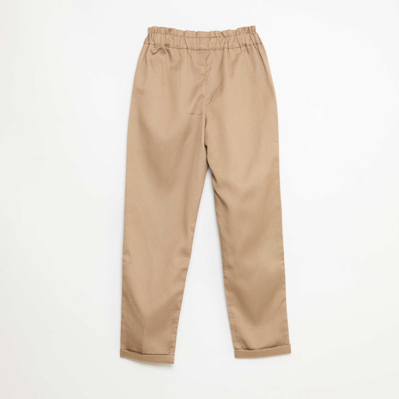 Pantalon en tencel avec nœud uni