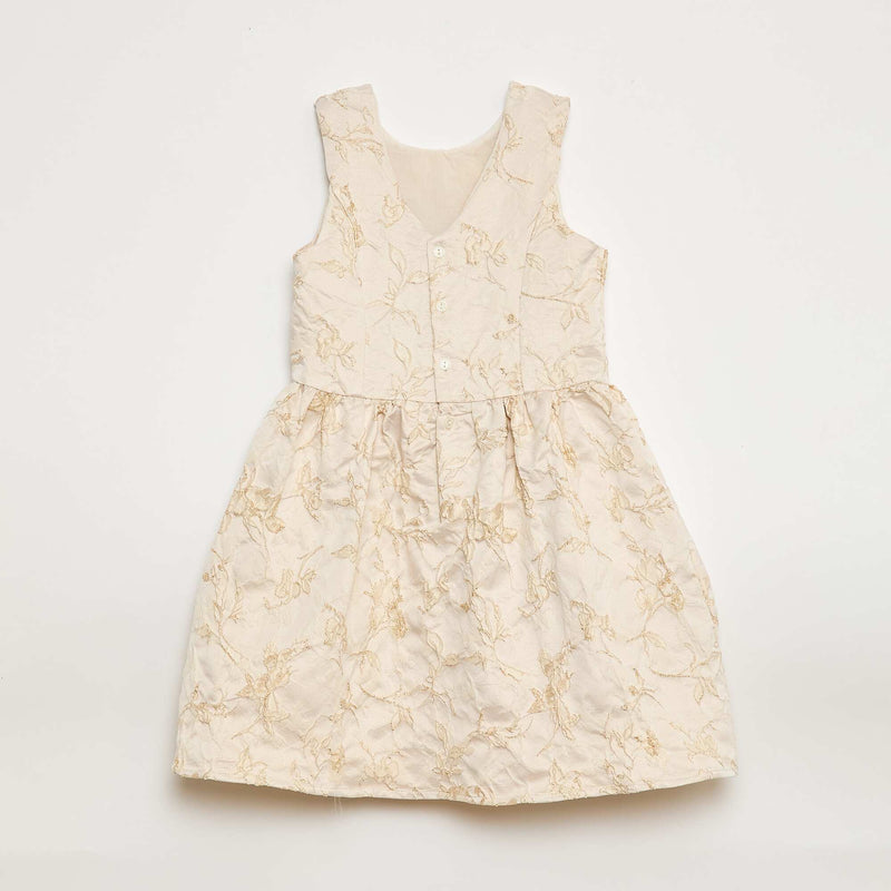 Robe sans manche en jacquard avec gros nœud