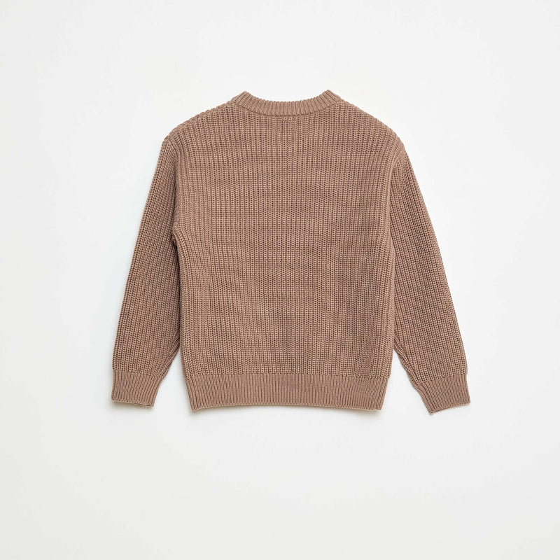 Pull tricoté en color block