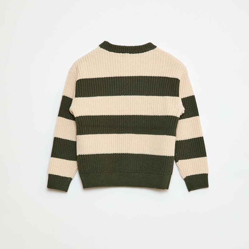 Pull tricoté en color block