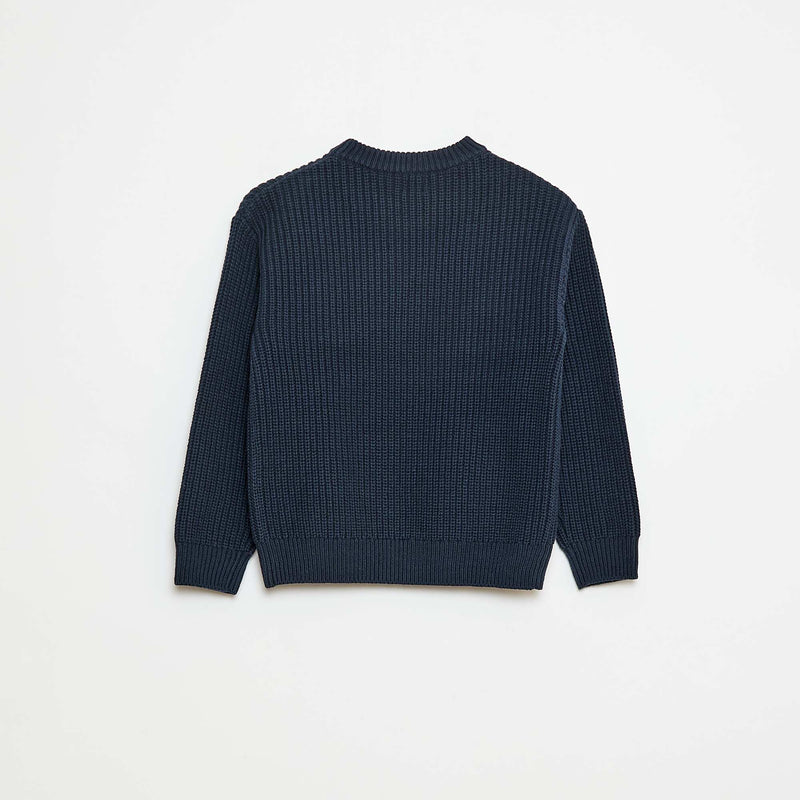 Pull tricoté en color block
