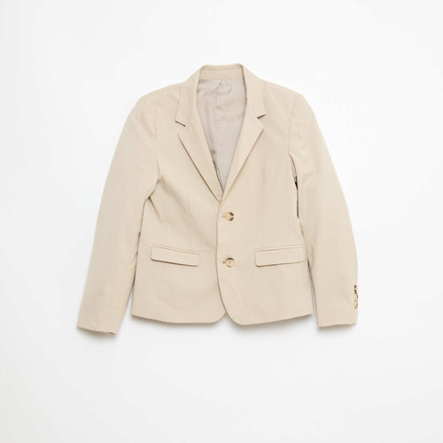 Veste de costume regular en coton unie