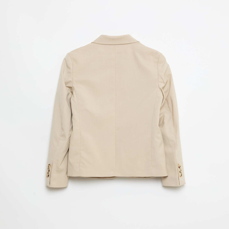 Veste de costume regular en coton unie