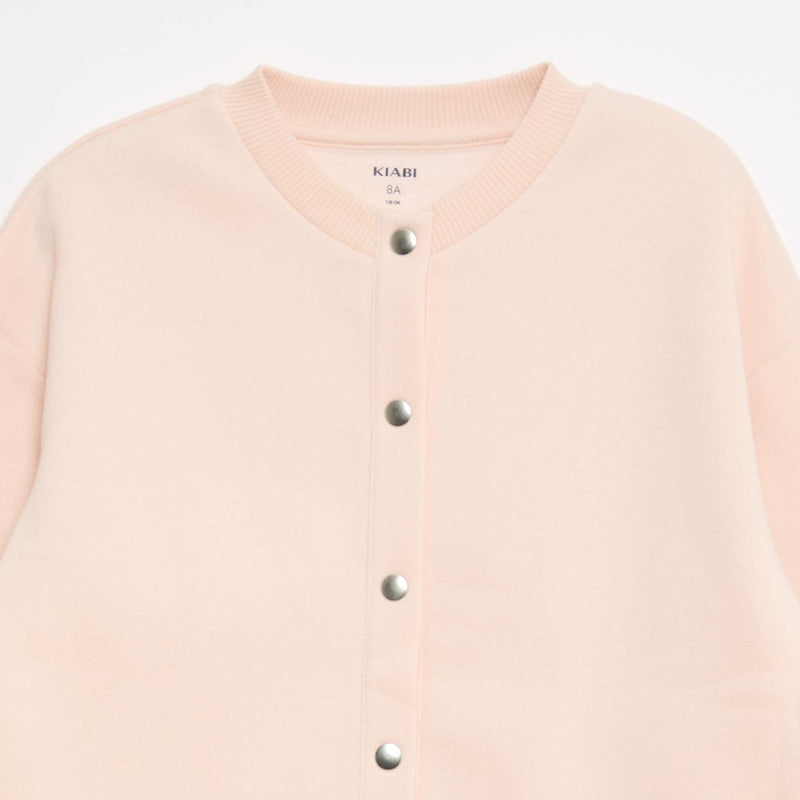 Gilet boutonné en polaire uni