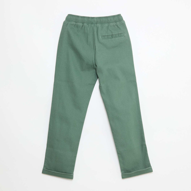 Pantalon casual en coton uni