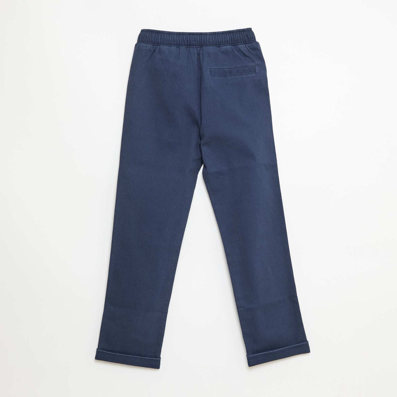 Pantalon casual en coton uni