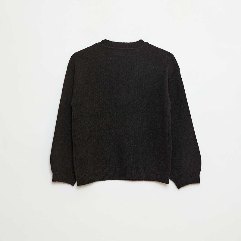Pull en maille uni à col rond