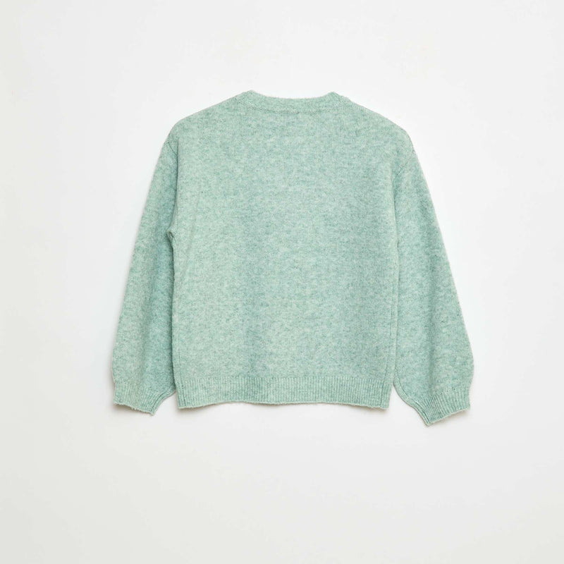 Pull en maille uni à col rond