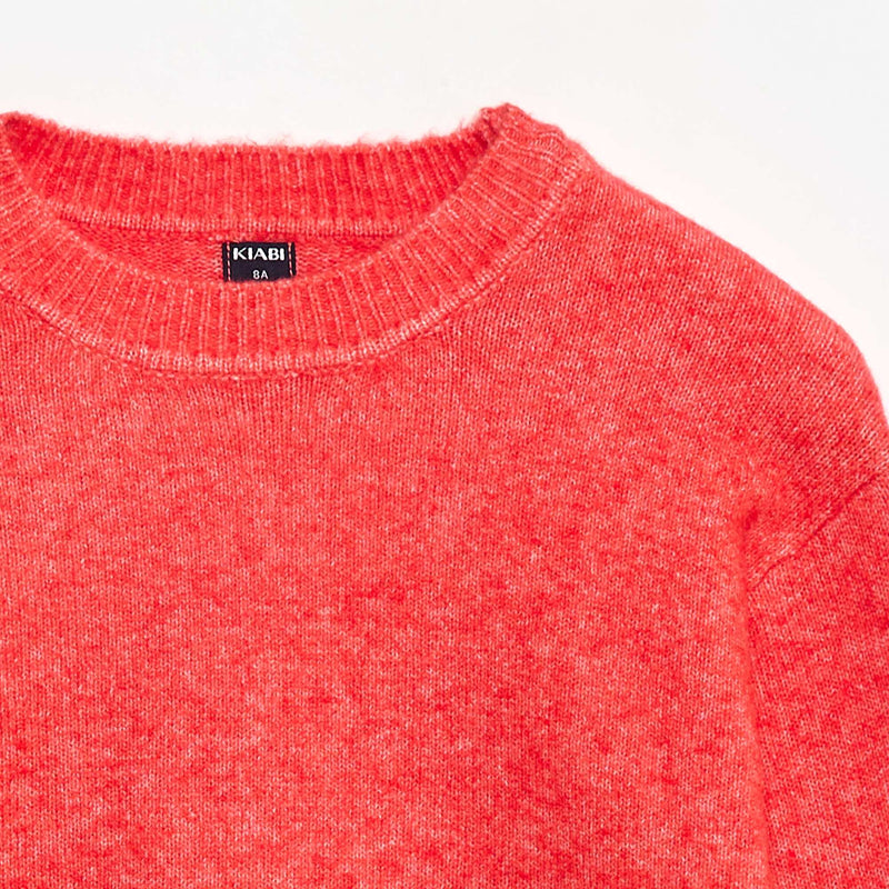 Pull en maille uni à col rond