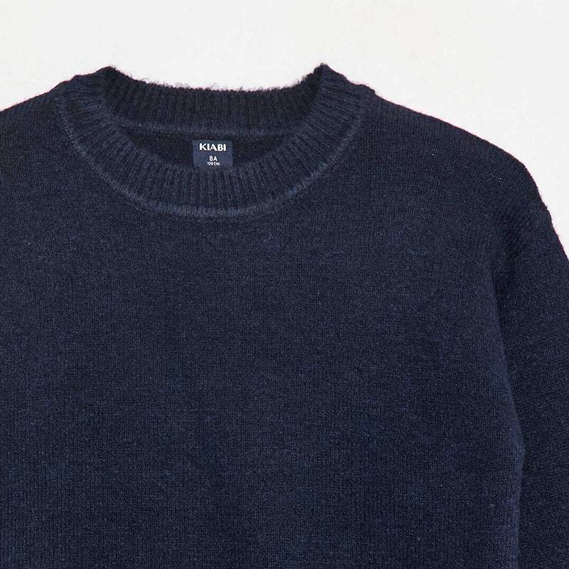 Pull en maille uni à col rond