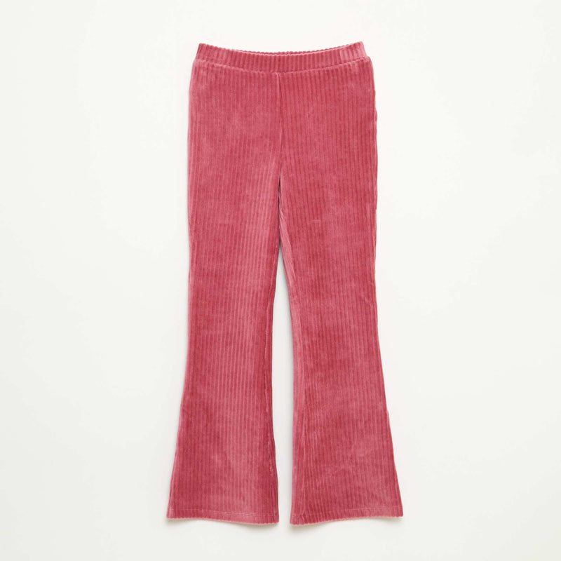Pantalon flare en velours côtelé