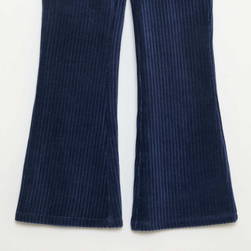 Pantalon flare en velours côtelé