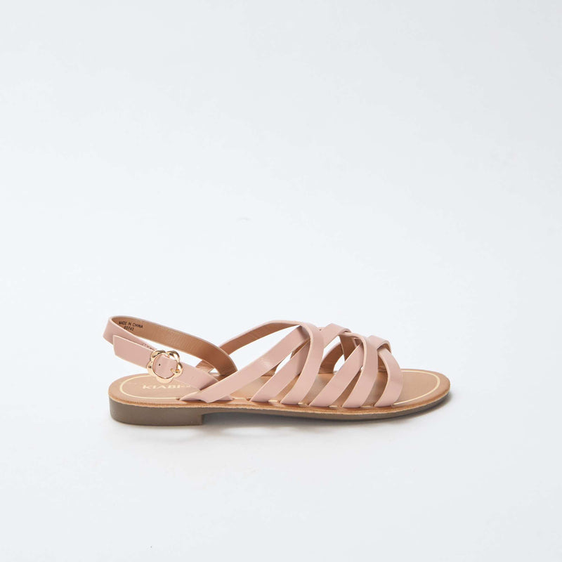Sandales à brides avec boucles