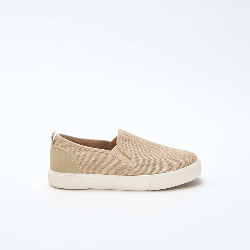 Baskets basses slip-on en mesh uni