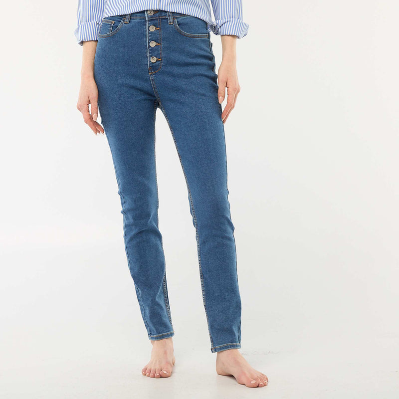 Pantalon denim stretch super skinny en coton