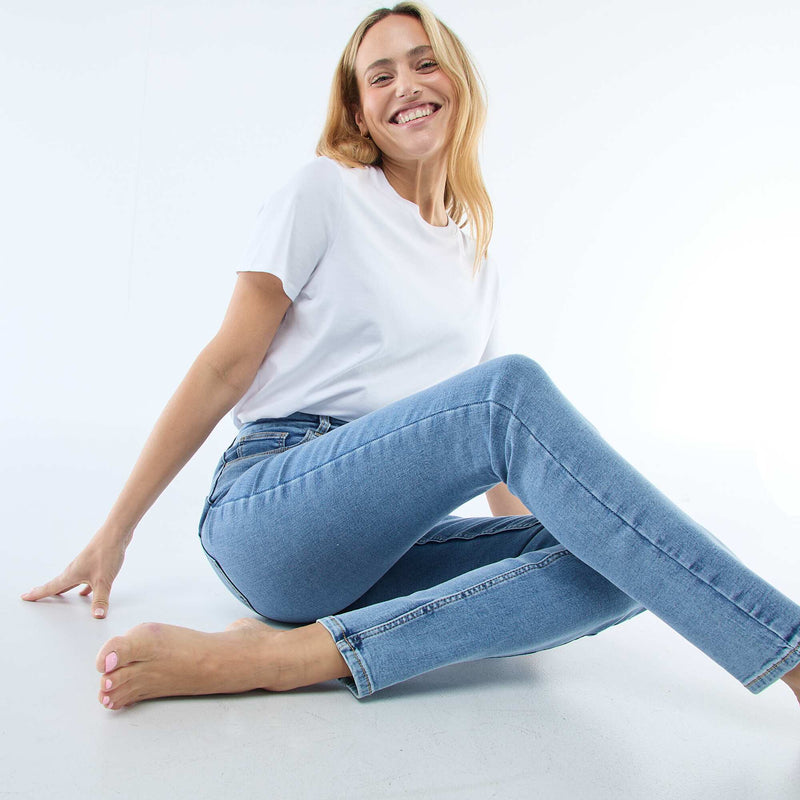 Pantalon denim stretch super skinny en coton