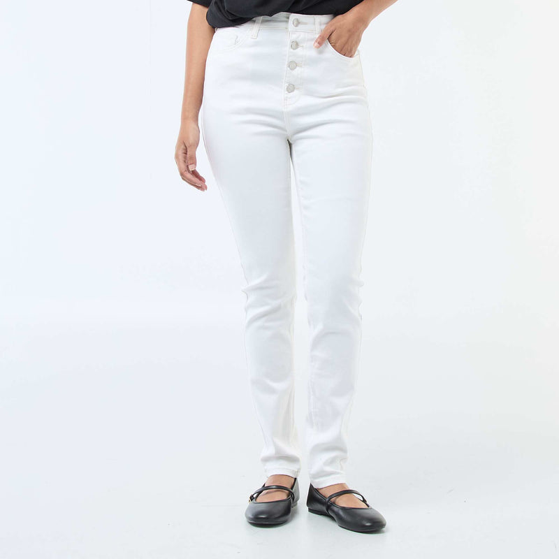 Pantalon denim stretch super skinny en coton