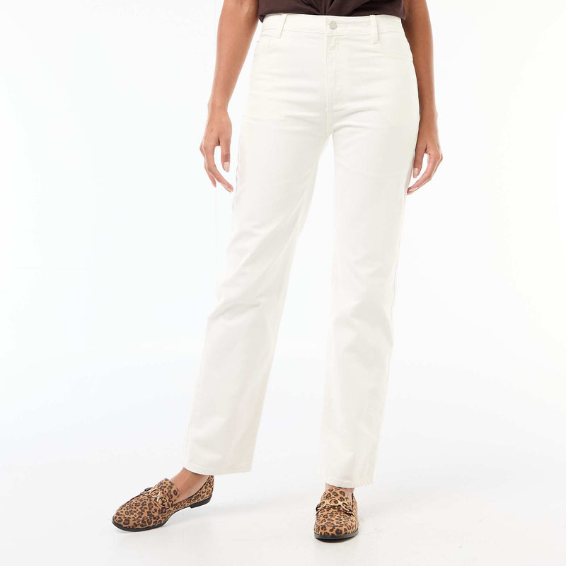 Jean straight denim en coton