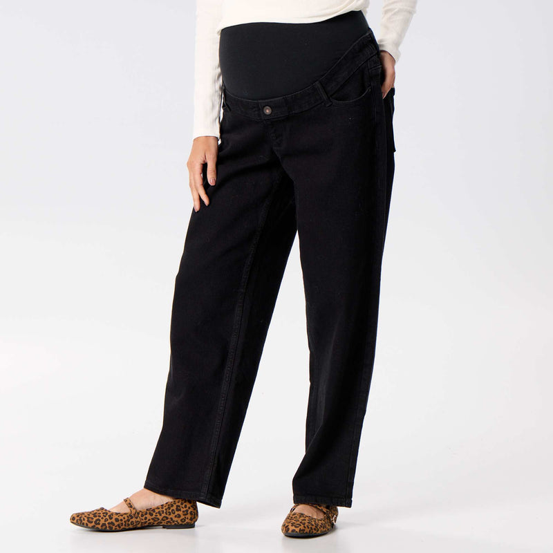 Pantalon grossesse avec ceinture stretch – Bleu – Kiabi Maroc