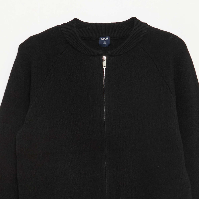 Sweat uni avec col zippée