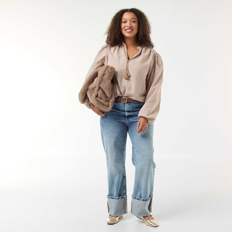 Blouse fluide fines rayures