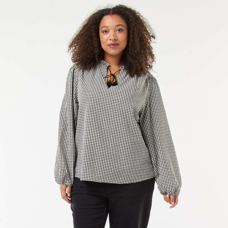 Blouse fluide fines rayures