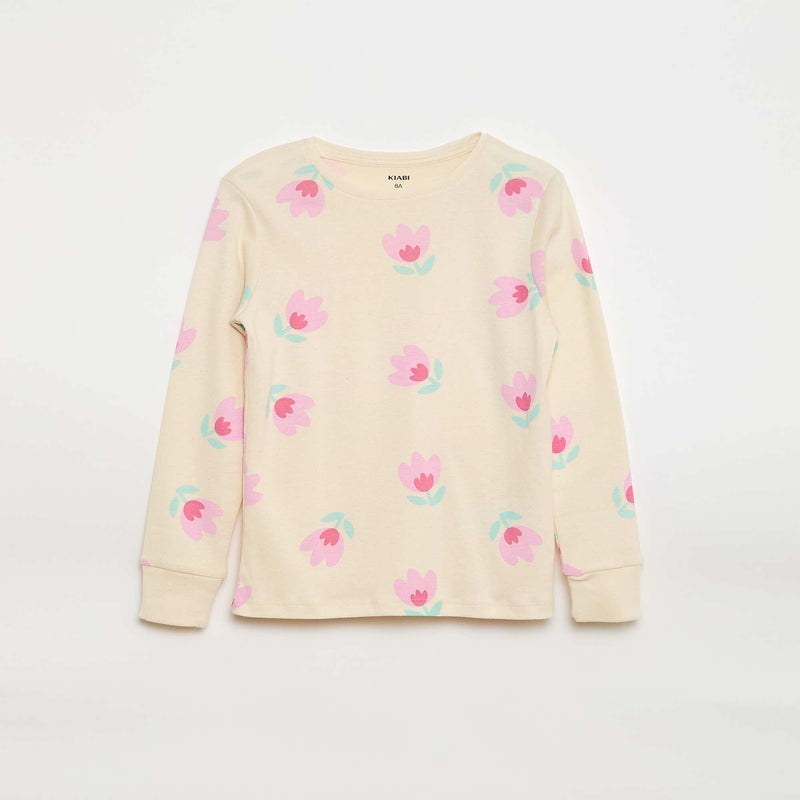 Ensemble pyjama imprimé t-shirt + pantalon - 2 pièces
