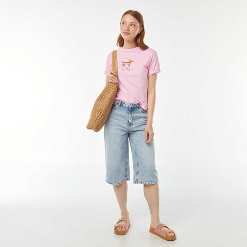 Tee-shirt oversize avec print devant