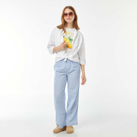 Tee-shirt oversize avec print devant