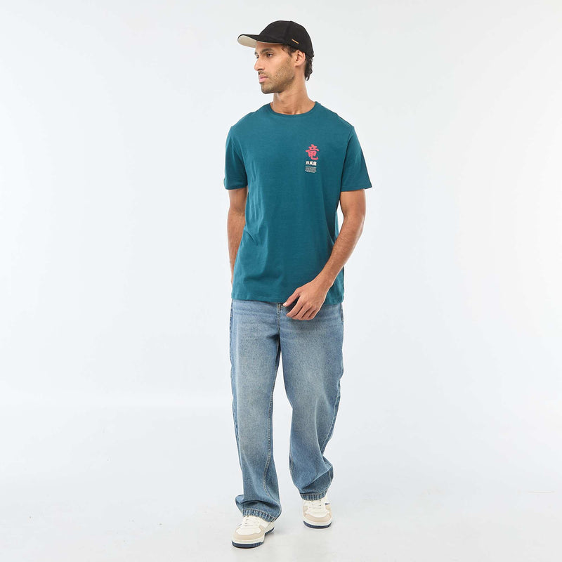 T-shirt à col rond et manches courtes imprimé