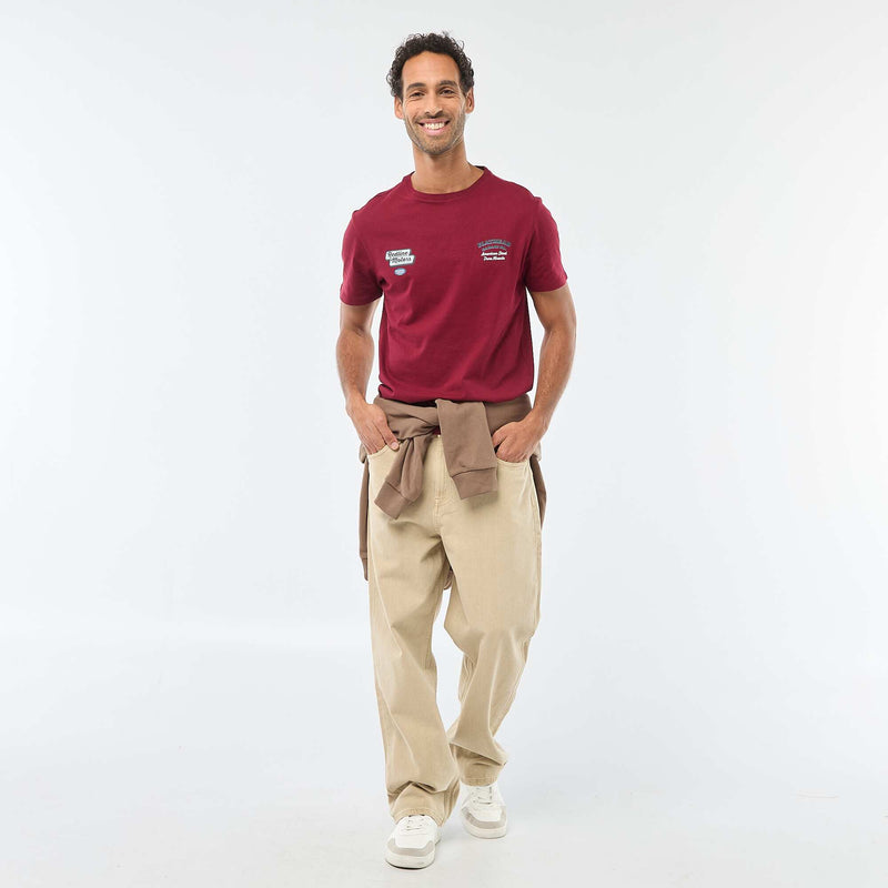 T-shirt à col rond et manches courtes imprimé
