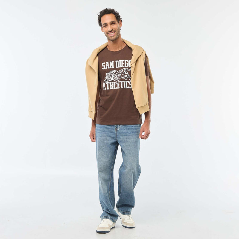 T-shirt à col rond et manches courtes imprimé