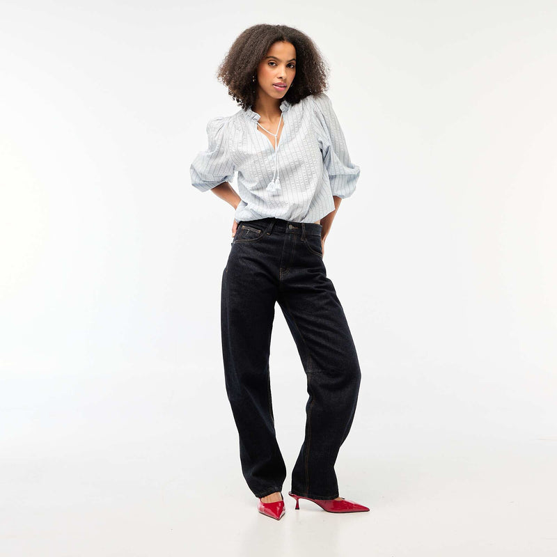 Blouse manches longues à carreaux