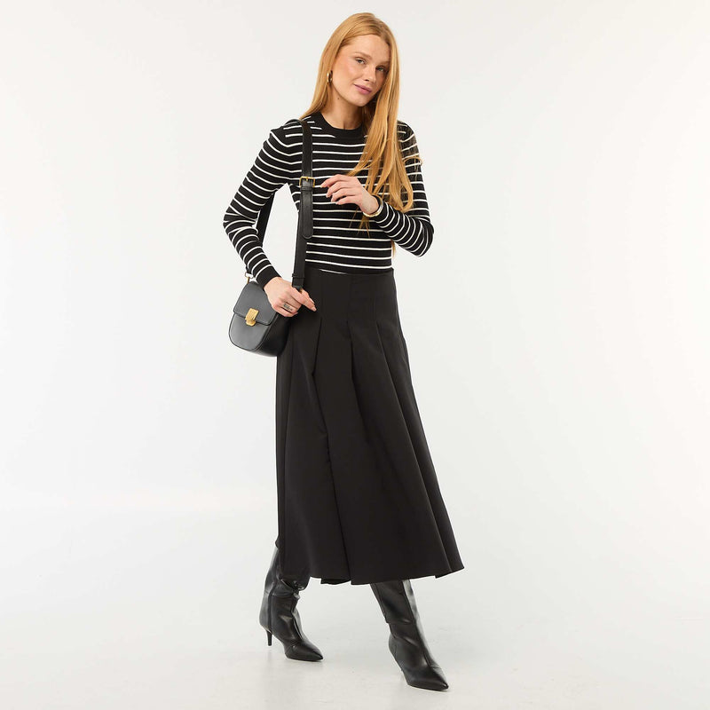Pull col rond en rib uni