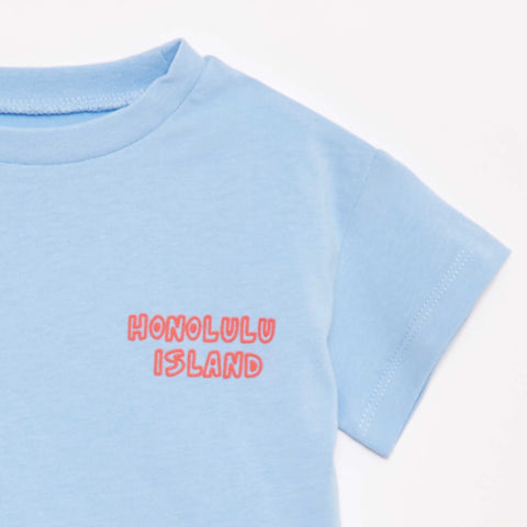 T-shirt imprimé fantaisie à manches courtes