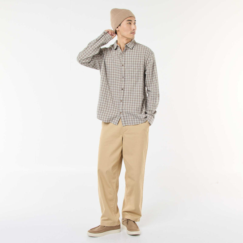 Chemise à carreaux en flanelle de coton