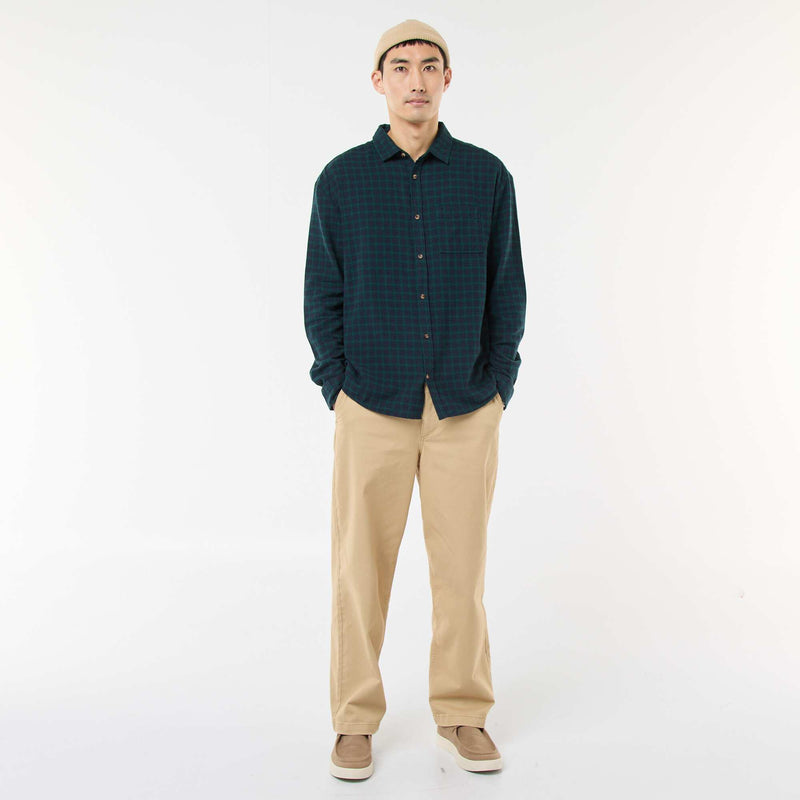 Chemise à carreaux en flanelle de coton