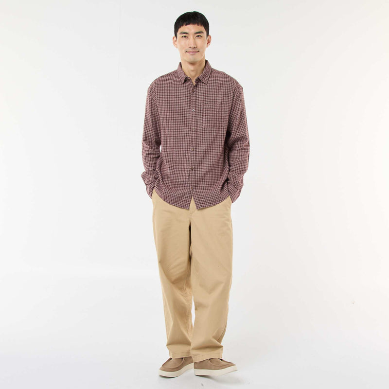 Chemise à carreaux en flanelle de coton