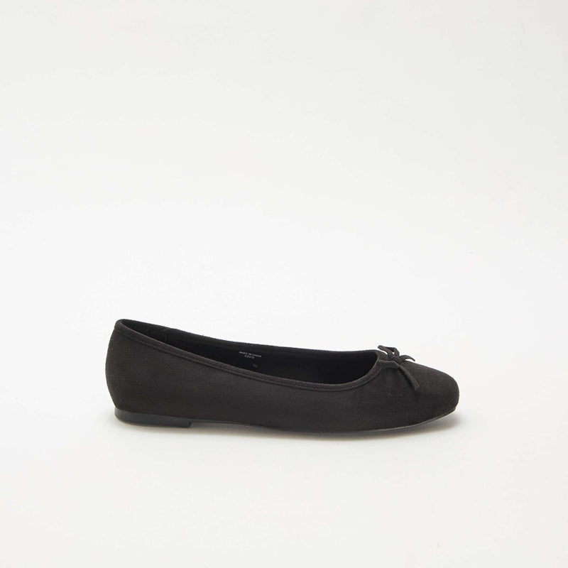 Ballerines unies en suédine