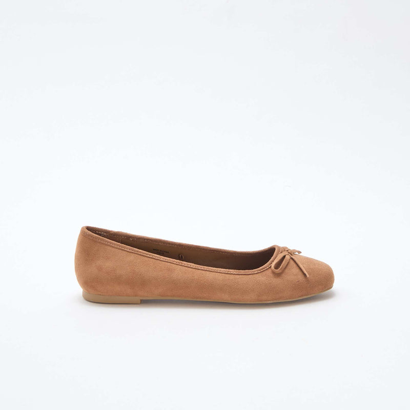 Ballerines unies en suédine