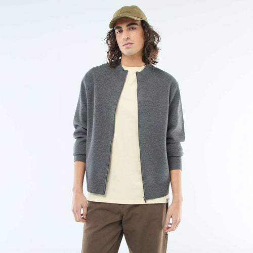 Gilet chaud zippé à col montant