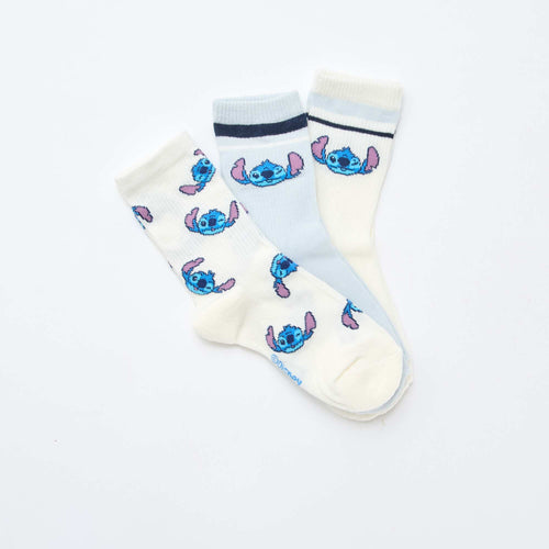 Lot de 3 paires de chaussettes 'Stitch'