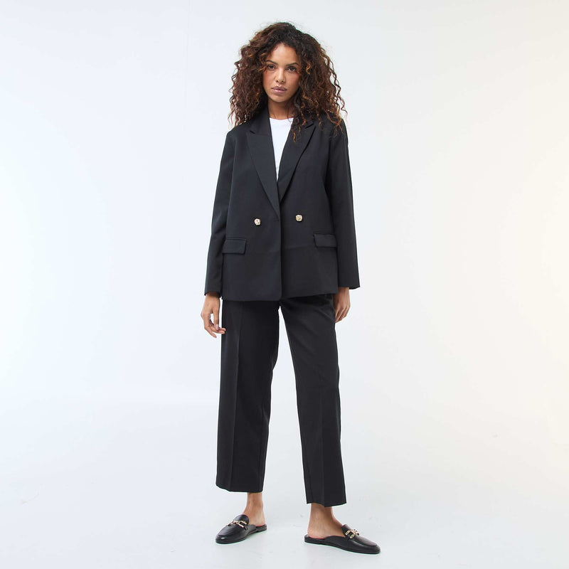 Veste de tailleur avec ouverture double boutonnage