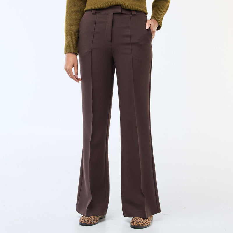 Pantalon évasé uni