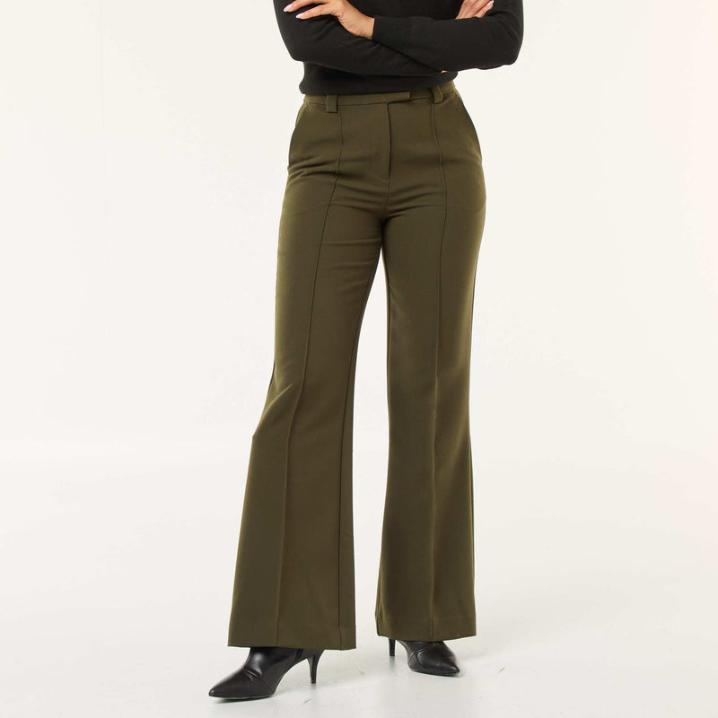 Pantalon évasé uni