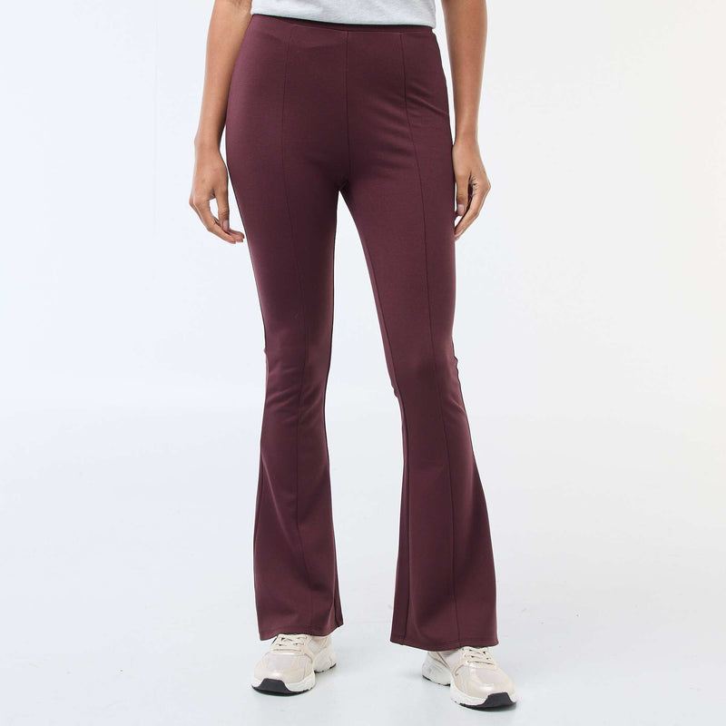 Pantalon flare maille ultra-stretch