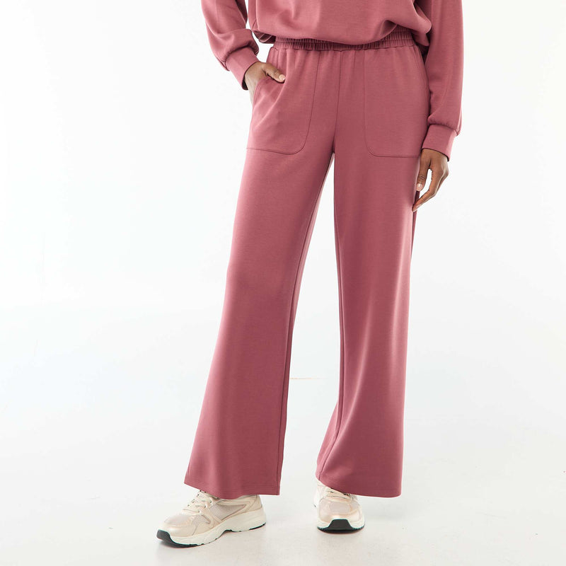 Pantalon jogging large maille douce