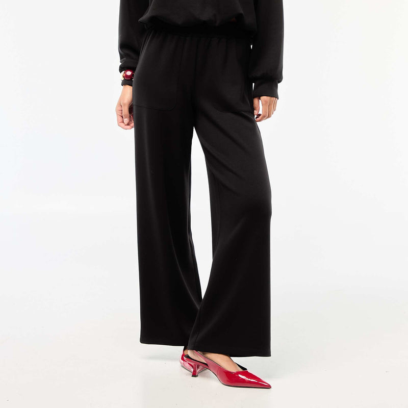 Pantalon jogging large maille douce